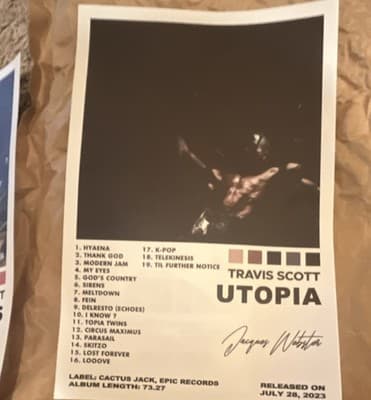 Travis Scott Album Poster Set Astroworld Rodeo Birds Jackboys Days Utopia - Thumbnail 6