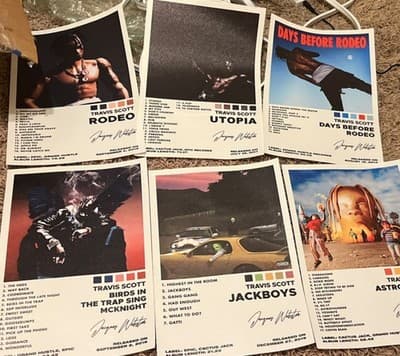 Travis Scott Album Poster Set Astroworld Rodeo Birds Jackboys Days Utopia - Thumbnail 7