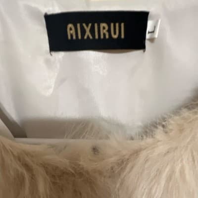 AIXIRUI Women's Beige Short Basic Jacket L Lined Long Sleeve Solid - Thumbnail 2