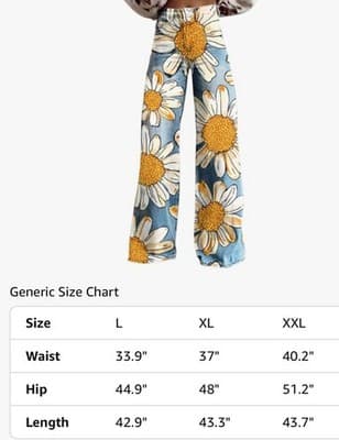Women's Boho Floral Print High Rise Wide Leg Flared Denim Jeans - Thumbnail 2