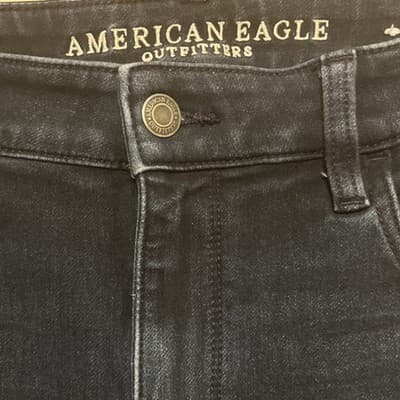 American Eagle Outfitters Women's Skinny Jeans Distressed Dark Blue - Thumbnail 2