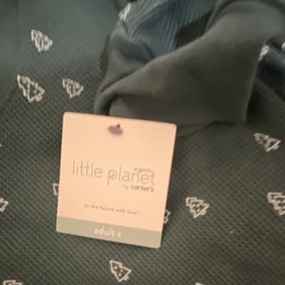 Little Planet by Carter's Organic Pajama Set Green Tree Print Women's S Long Sl… - Thumbnail 2
