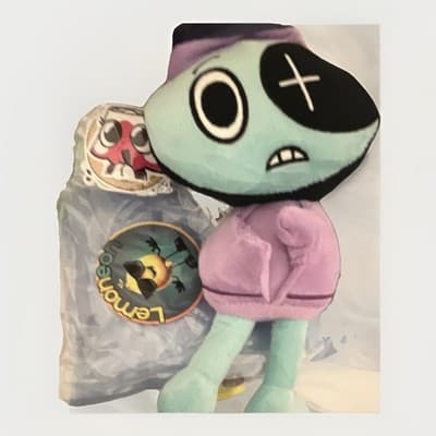 Lemoneon Stuffed Animal Plush Toy Light Blue Purple Black Soft Cuddly Gift