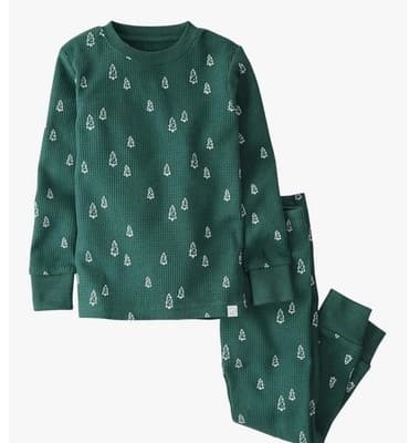 Little Planet by Carter's Organic Cotton 2-Piece Pajama Set Green Tree 3T Unisex - Image 1