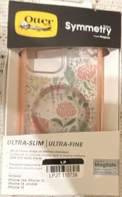OtterBox Symmetry Series MagSafe Floral Case Pink for iPhone 16e 15 14 13