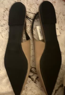 A New Day Women's Beige Ballet Flats Pointed Toe Bow Buckle Size 8 - Thumbnail 3