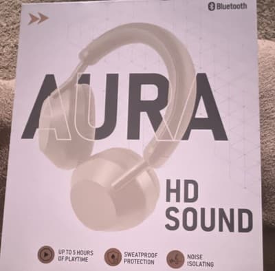 GABBA GOODS AURA HD SOUND Bluetooth Wireless Over-Ear Headphones Beige - Thumbnail 2