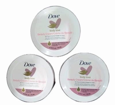 Dove Body Love Cream Fast Absorption Hydrating Face & Body 2.53 fl oz (x3) - Image 1