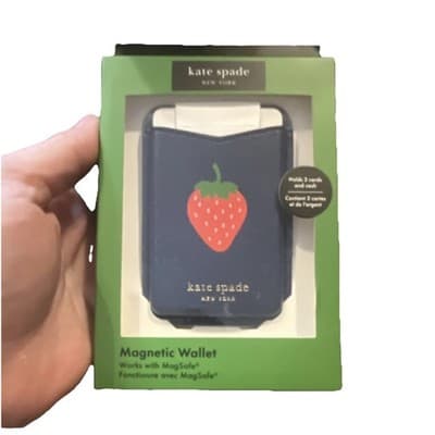Kate Spade New York Magnetic Wallet for MagSafe Strawberry Design Card Holder