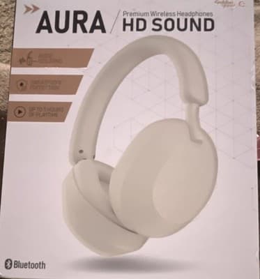 GABBA GOODS AURA HD SOUND Bluetooth Wireless Over-Ear Headphones Beige - Image 1