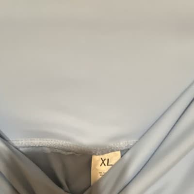 Women's Light Blue Capri Pants Polyester Spandex Pull On Button Pockets Stretch - Thumbnail 3