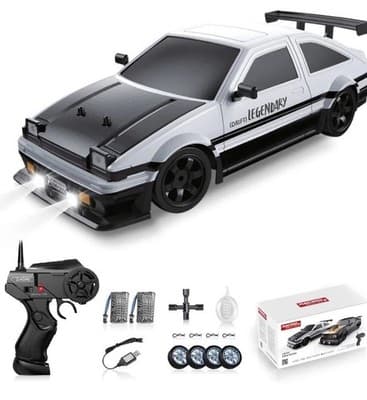 HB Toys 1:16 Racing Rally RC Car 4WD Electric Spray System Black Gray