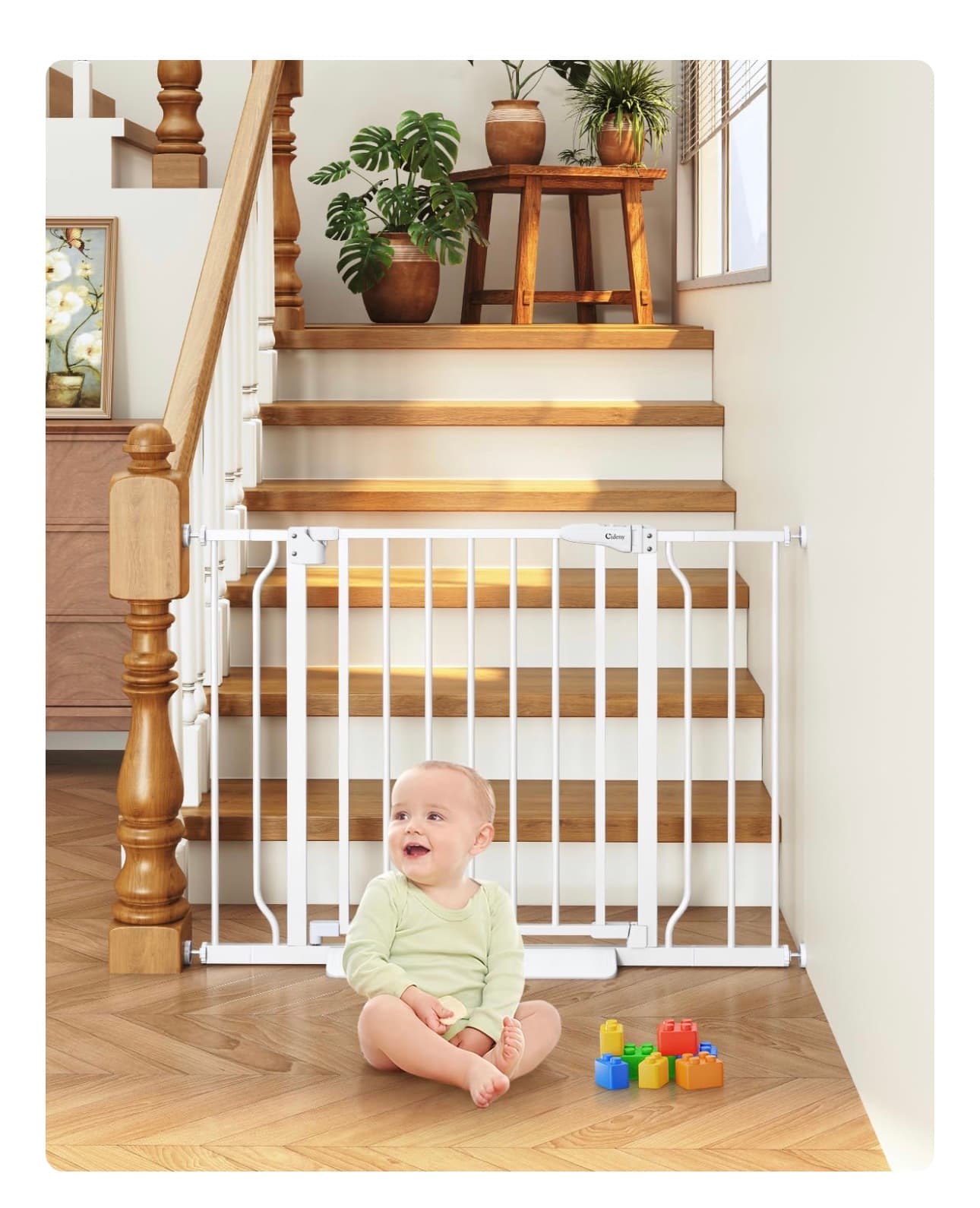 Cidery Baby Safety Gate with Auto-Close and Dual-Lock - Image 1