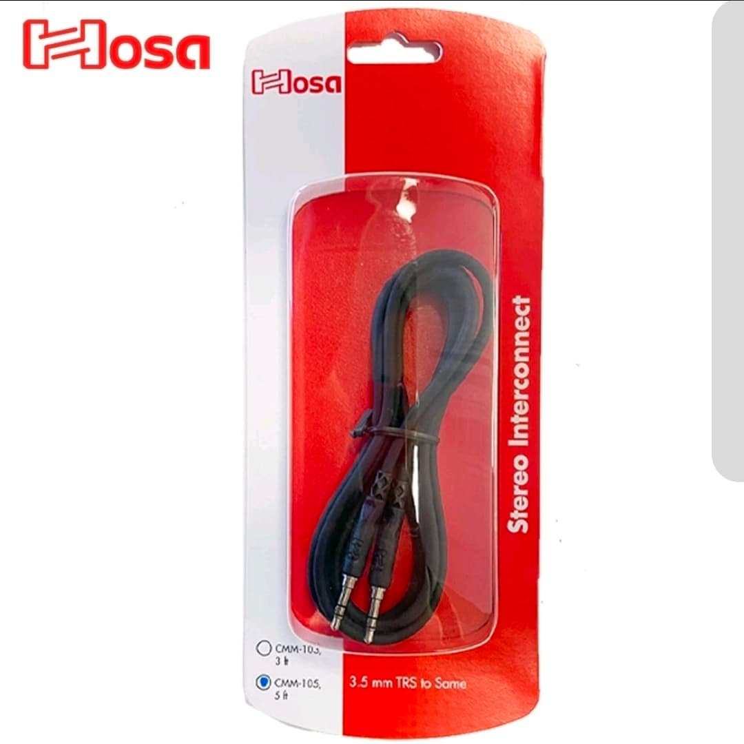 Hosa 3.5mm TRS Stereo Interconnect Cable 5ft - Image 1