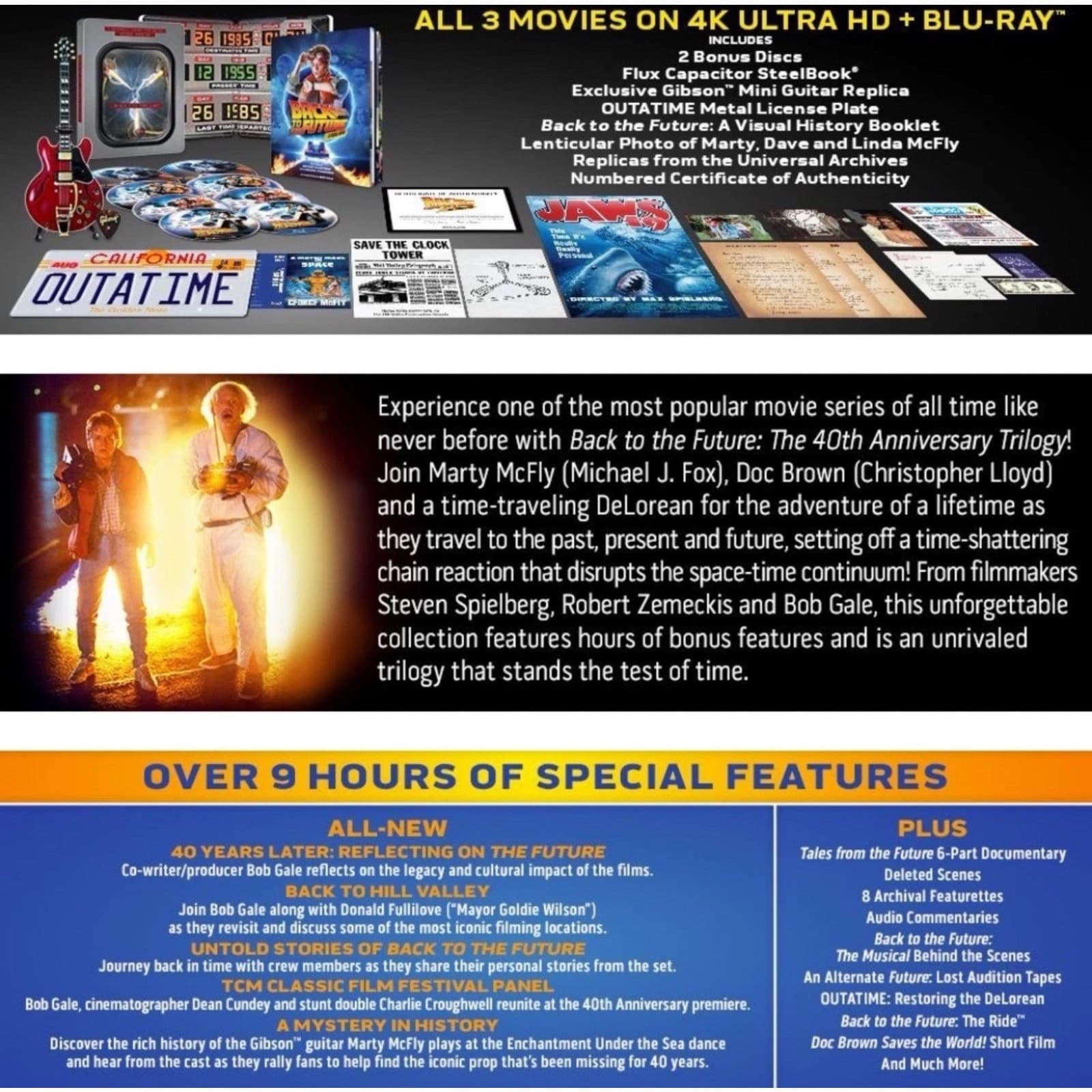 Back to the Future 40th Anniversary 4K Trilogy Steelbook Gift Set - Thumbnail 3