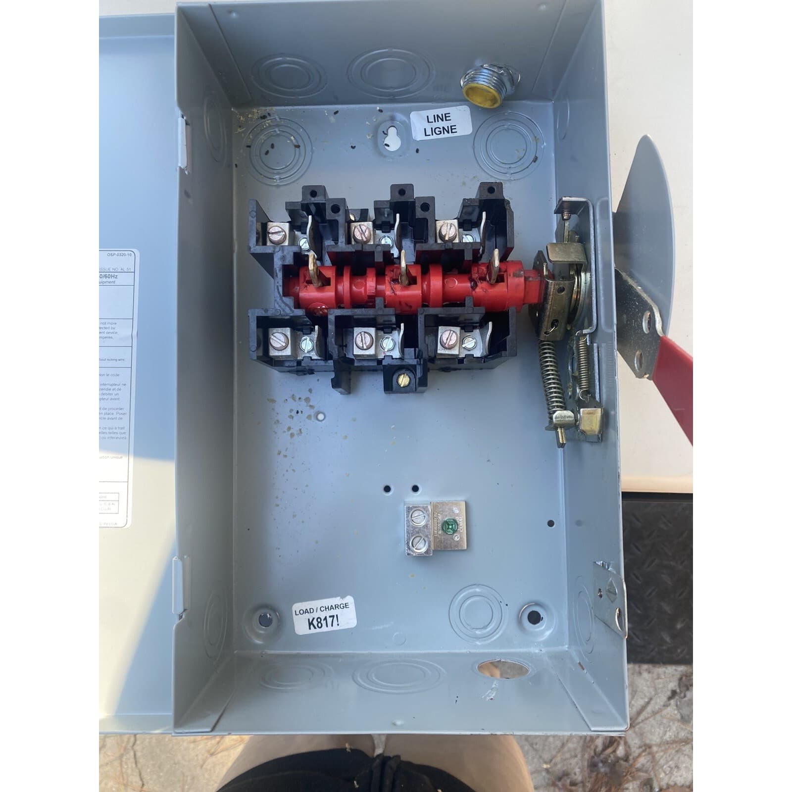 GE TGN3322 240VAC 60 A General Duty Non-Fusible Safety Switch - Excellent Cond. - Thumbnail 2