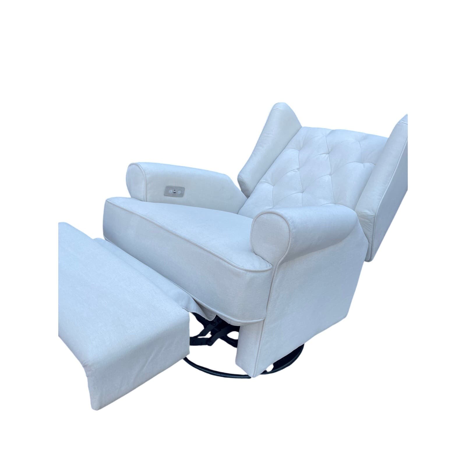 Harbour Electronic Recliner and Swivel Glider in Eco-Performance Fabric with USB - Thumbnail 2