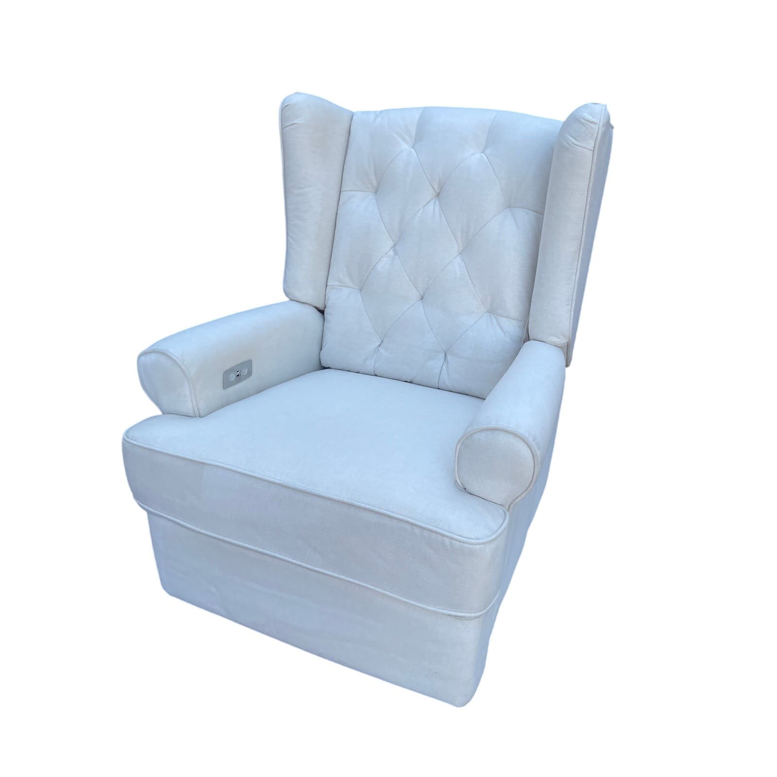 Harbour Electronic Recliner and Swivel Glider in Eco-Performance Fabric with USB - Thumbnail 5