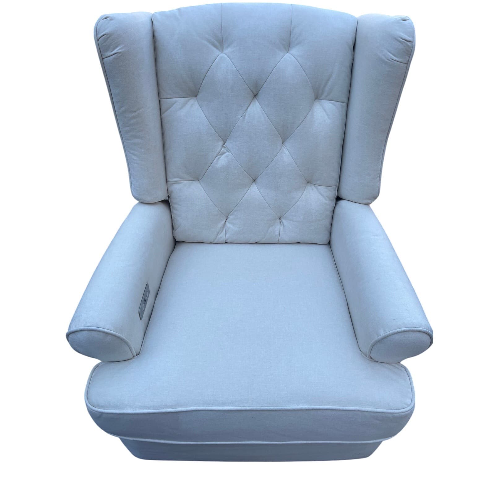 Harbour Electronic Recliner and Swivel Glider in Eco-Performance Fabric with USB - Image 1