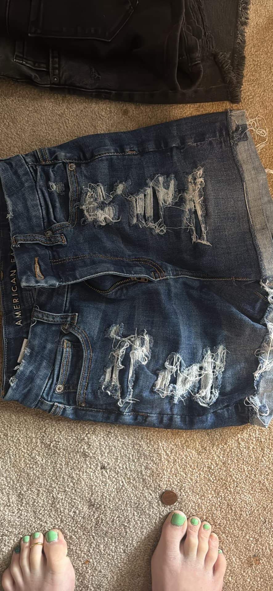 American Eagle Distressed Denim Shorts