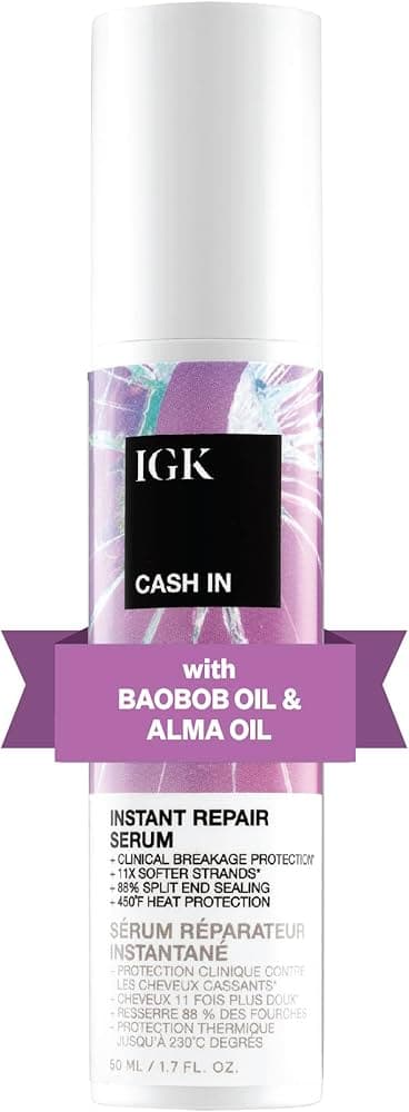 IGK Cash in Instant Repair Multitasking Hair Serum 1.7 Oz / 50 Ml - Thumbnail 8