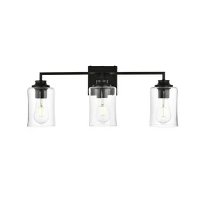 Living District Mac Wall Sconce Black Frame Clear Glass - Thumbnail 2
