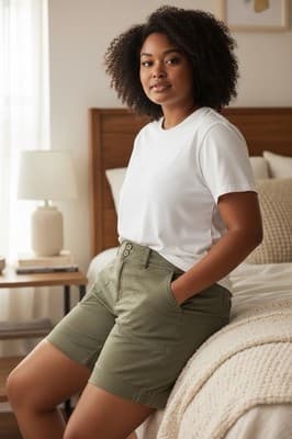 Dakota Blue Women's Green Cargo Shorts (14) - Image 1