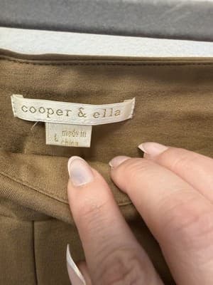 Cooper & Ella Women Brown Casual Pants L - Thumbnail 3