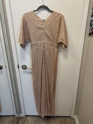 SHEIN Sequin Nude Evening Gown (M) - Thumbnail 2