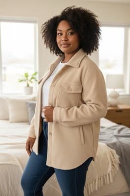 Hilary Radley Women’s Pea Coat Jacket Size L - Image 1