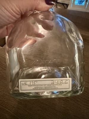 PATRON SILVER BOTTLE WITH CORK , 750ml, Empty - Thumbnail 4