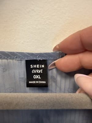 SHEIN Women’s Blue Wrap Top Size XL - Thumbnail 4