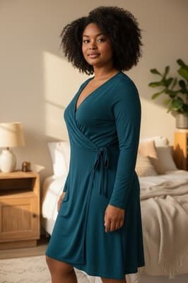 Avenue Women’s Knee Length Wrap Around Dress Size 22/24 - Image 1