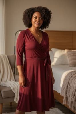 East Adeline Women’s Knee Length Wrap Around Dress Size 2XL - Image 1