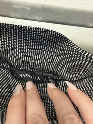 Rafaella Women’s Straight Leg Black Pinstripe Pants (14) - Thumbnail 3