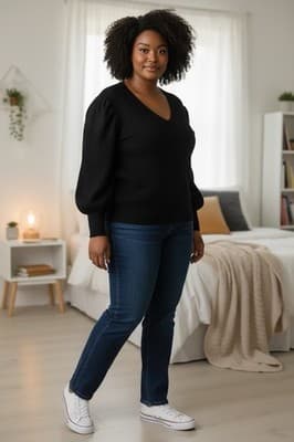 City Chic Women's Navy Blue Sweater Size L - Image 1