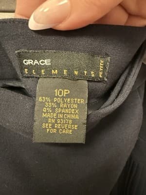 Grace Elements Black Pleated Short Skirt Size 10P - Thumbnail 3