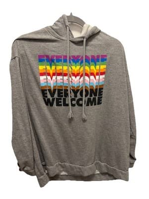 Take Pride Cropped Sweatshirt Rainbow Everyone Welcome 2XL - Thumbnail 2
