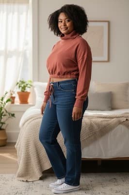 Sweaty Betty Women's Blush Pink Midriff Turtleneck Sweatshirt Size XL - Image 1