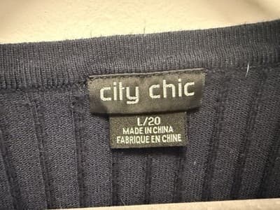 City Chic Women's Navy Blue Sweater Size L - Thumbnail 2