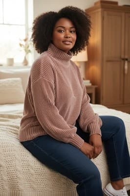 Cynthia Rowley Women's Pink Sweater Size L - Image 1
