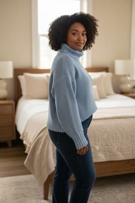 Philosophy Republic Clothing Baby Blue Long Sleeve Sweater Size S (Fits Like L) - Image 1