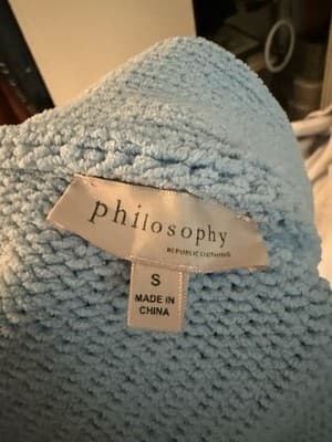 Philosophy Republic Clothing Baby Blue Long Sleeve Sweater Size S (Fits Like L) - Thumbnail 2