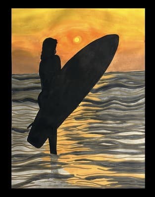 Surfer Girl - Original Artwork From Oceanside Resident - Image 1
