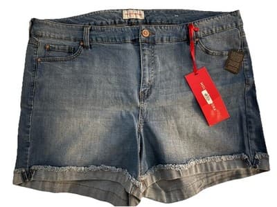 NWT Molly & Isadora Womens Jean Shorts Size 24 - Thumbnail 2