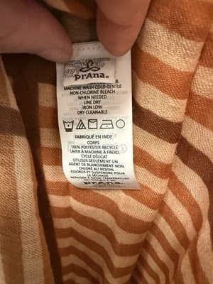 prAna LUCINDA SCARF Women's Accessory Wrap Orange Stripe - Thumbnail 3