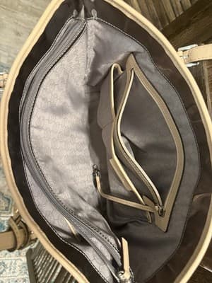 Michael Kors Large Silver Tone Metallic Tote - Thumbnail 3