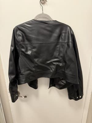 Torrid Women’s Black Leather Half Jacket Size 3 - Thumbnail 2