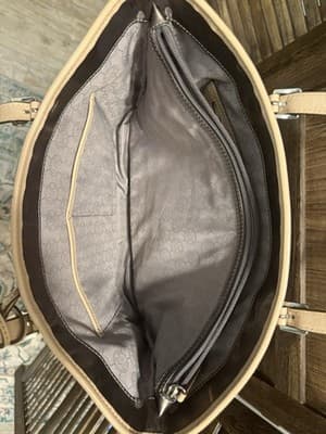 Michael Kors Large Silver Tone Metallic Tote - Thumbnail 4