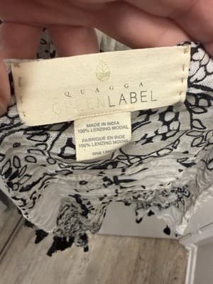 Quagga Green Label Light Weight Black And White Scarf - Thumbnail 3